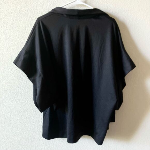 Natori Black Casual Lounge Minimalist Contemporary Open Front Kimono Cardigan S - Picture 2 of 5